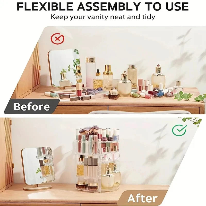 Organizator Rotativ 360° pentru Baie și Machiaj