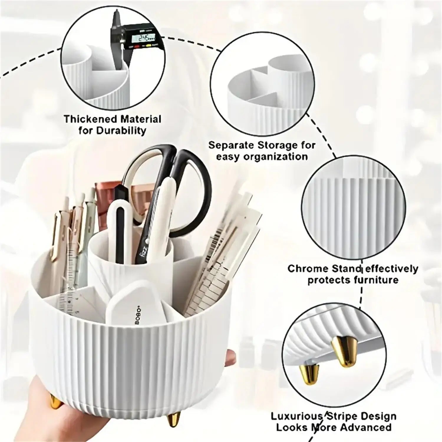 Organizator Rotativ 360° pentru Machiaj – Elegant și Spațios