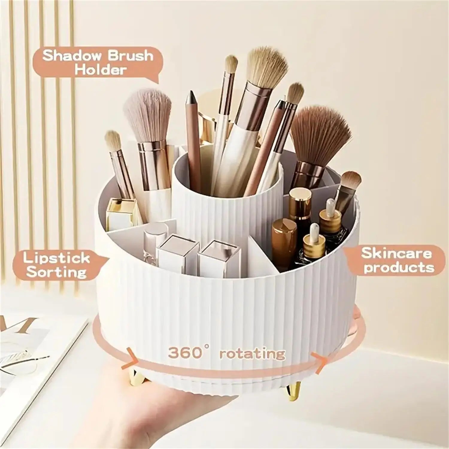 Organizator Rotativ 360° pentru Machiaj – Elegant și Spațios